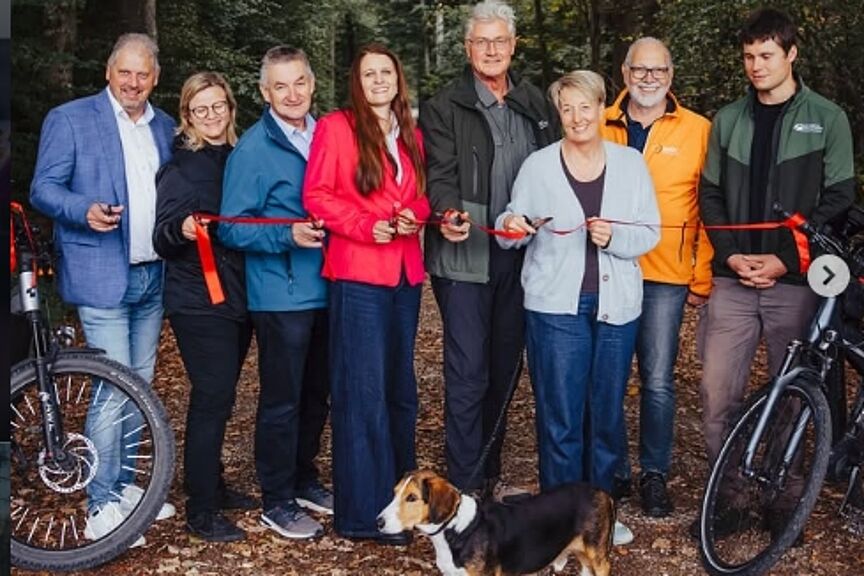 Neue Radwegverbindung durch den Wald